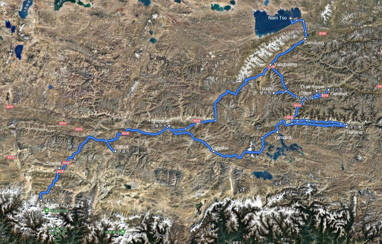 Découverte Du Tibet Central vers Everest